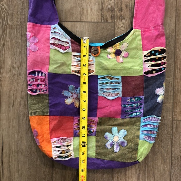 NWOT! - ORIGINAL COLLECTIONS Boho Crossbody Sling Bag - Made in Nepal - Picture 9 of 12